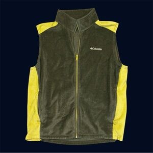 Vintage Big & Tall 3XLT Color Block Columbia Full Fleece Vest — Outdoor